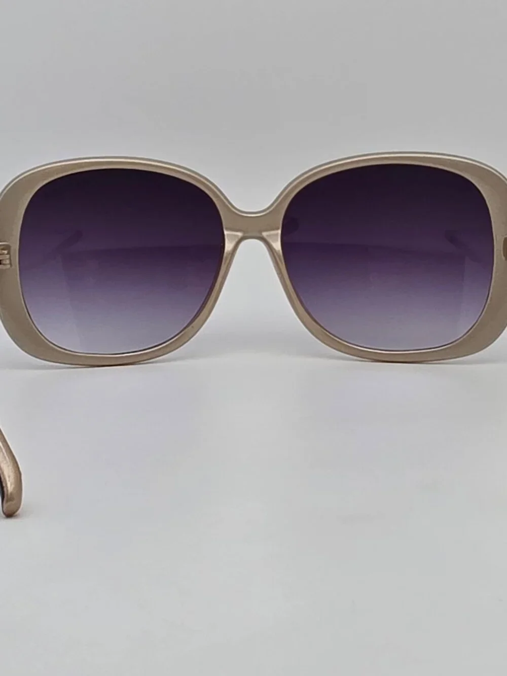 Tommy Hilfiger Janet WP OL90 Black on Metallic Sand Frame Grey Lens Sunglasses